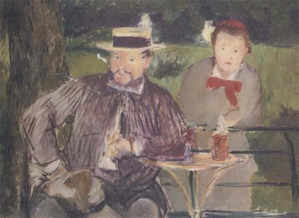 Edouard Manet Portraits d'Ernest Hoschede et de sa fille Marthe (mk40) oil painting picture